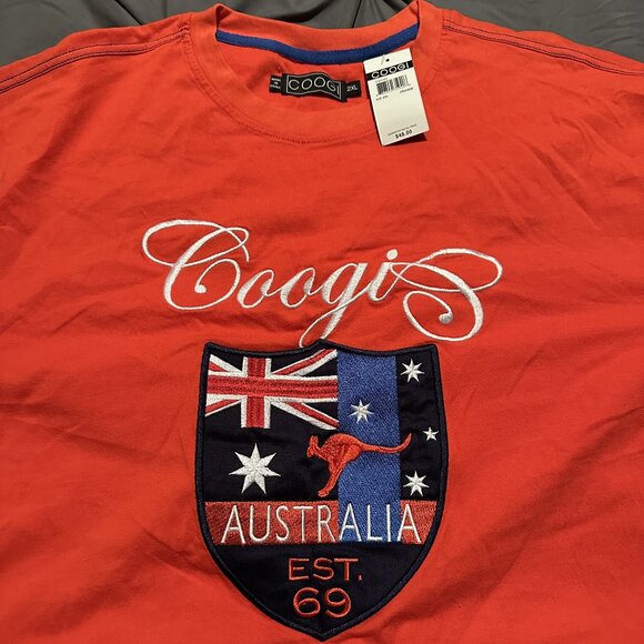 COOGI Mens Short Sleeve Shirt XXL - 2XL - NWT - Orange - COOGI Australia - Picture 3 of 5